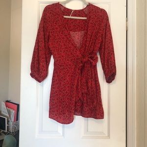Red Free people Tunic dress